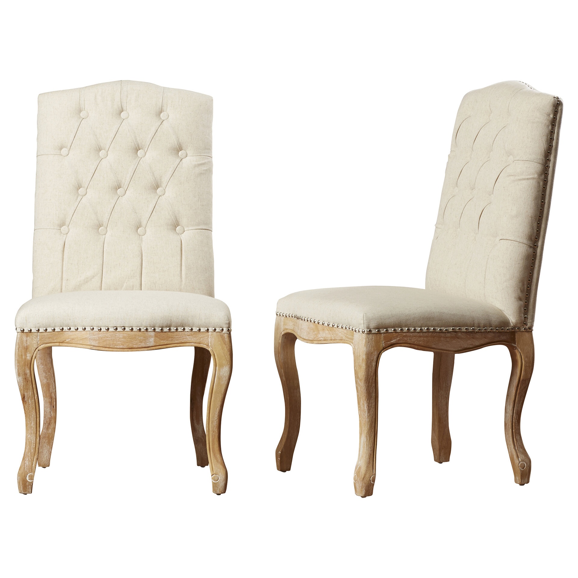 Betton Tufted Side Chair in Beige