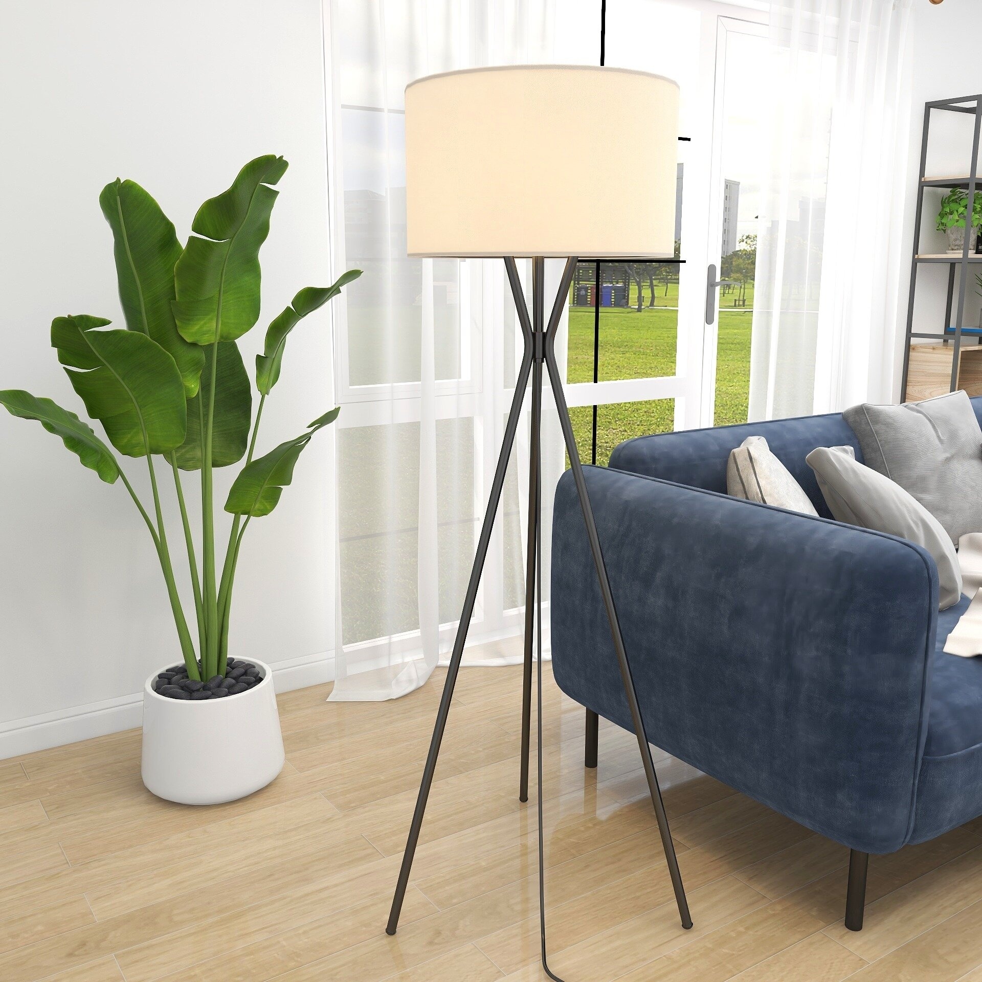 Bhavna 64.25" Tripod Floor Lamp