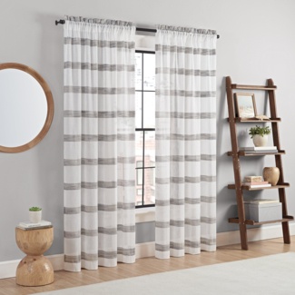 Blaurock Polyester Semi-Sheer Curtain Panel