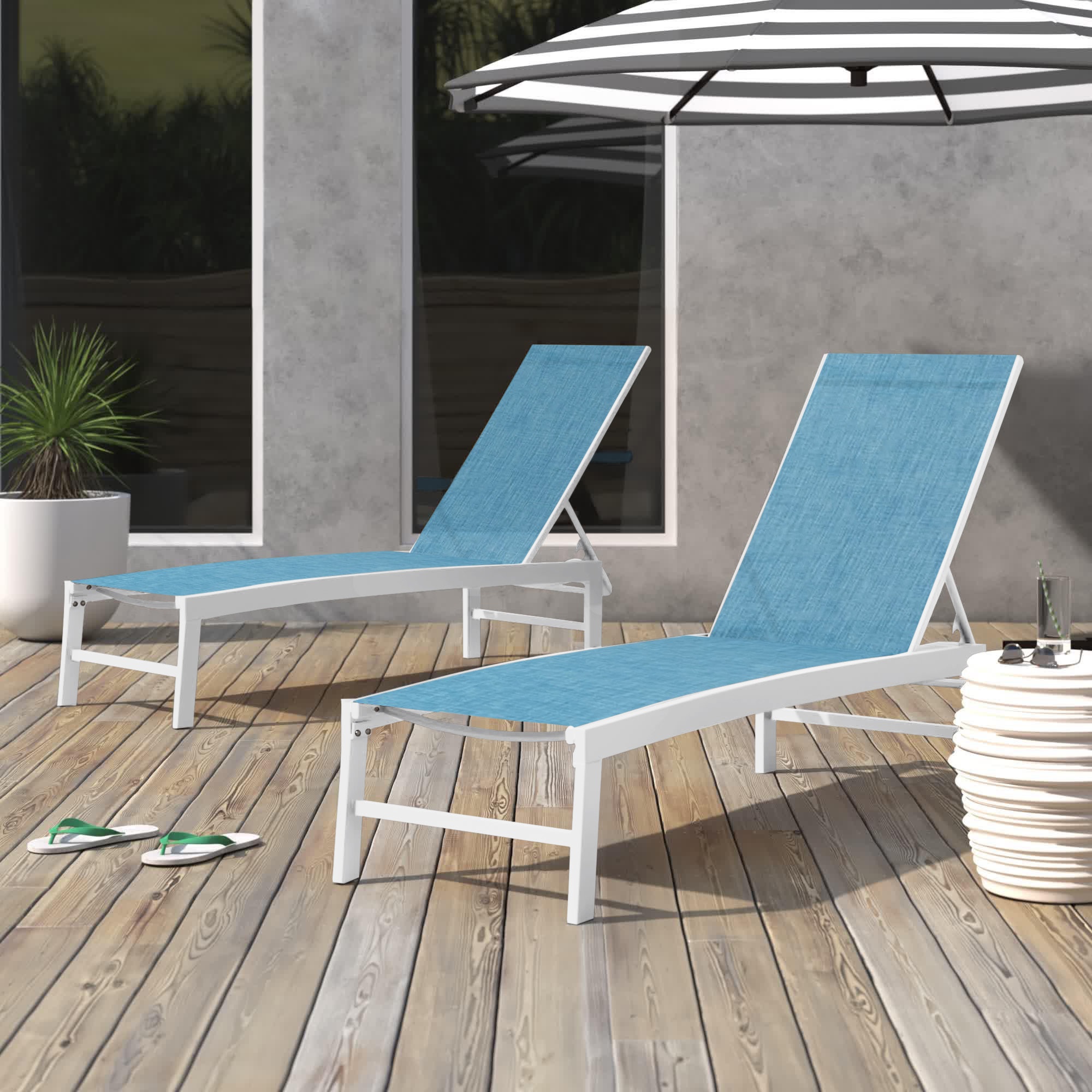 Blevens 75.79'' Long Reclining Single Chaise