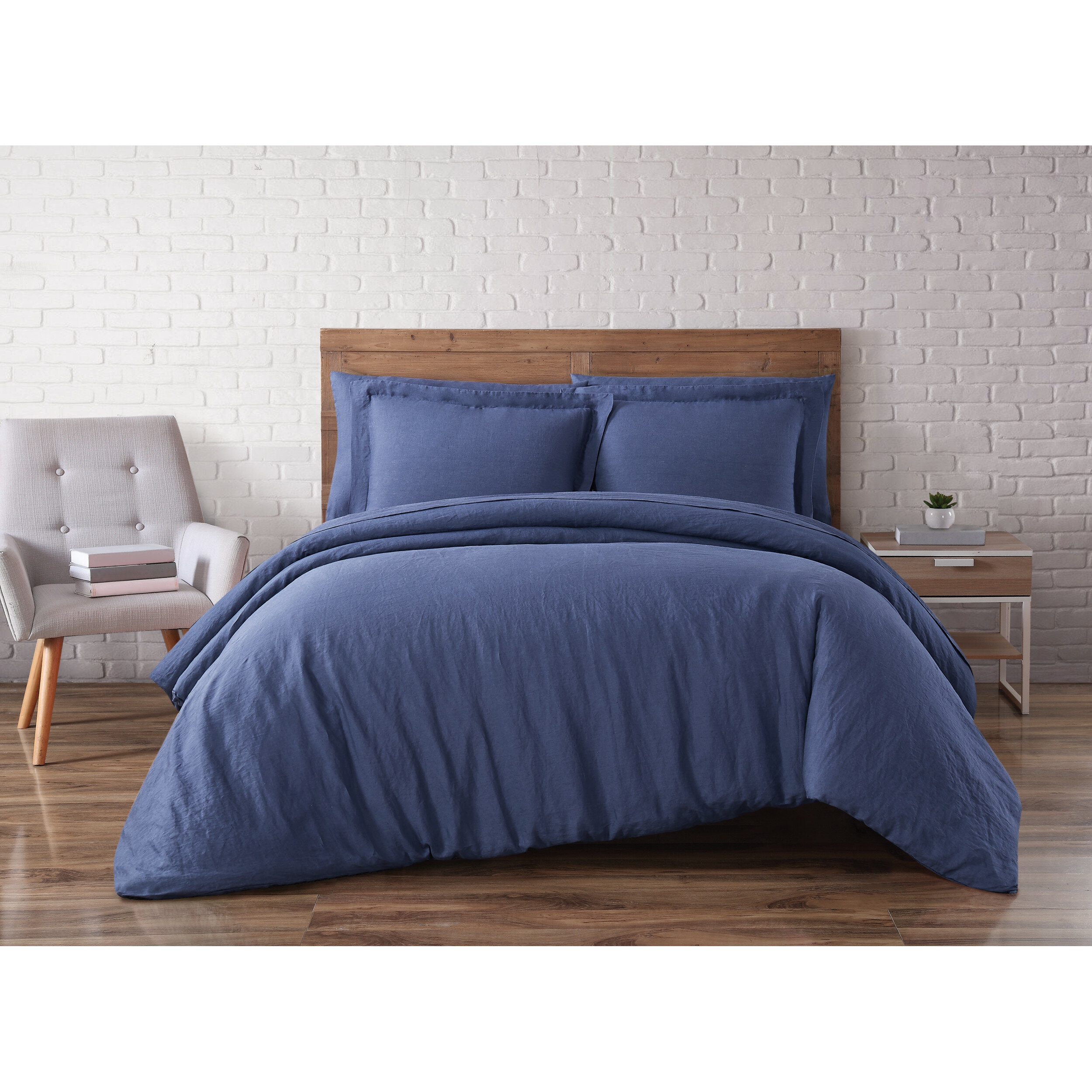 Bowen Linen Percale Duvet Cover Set