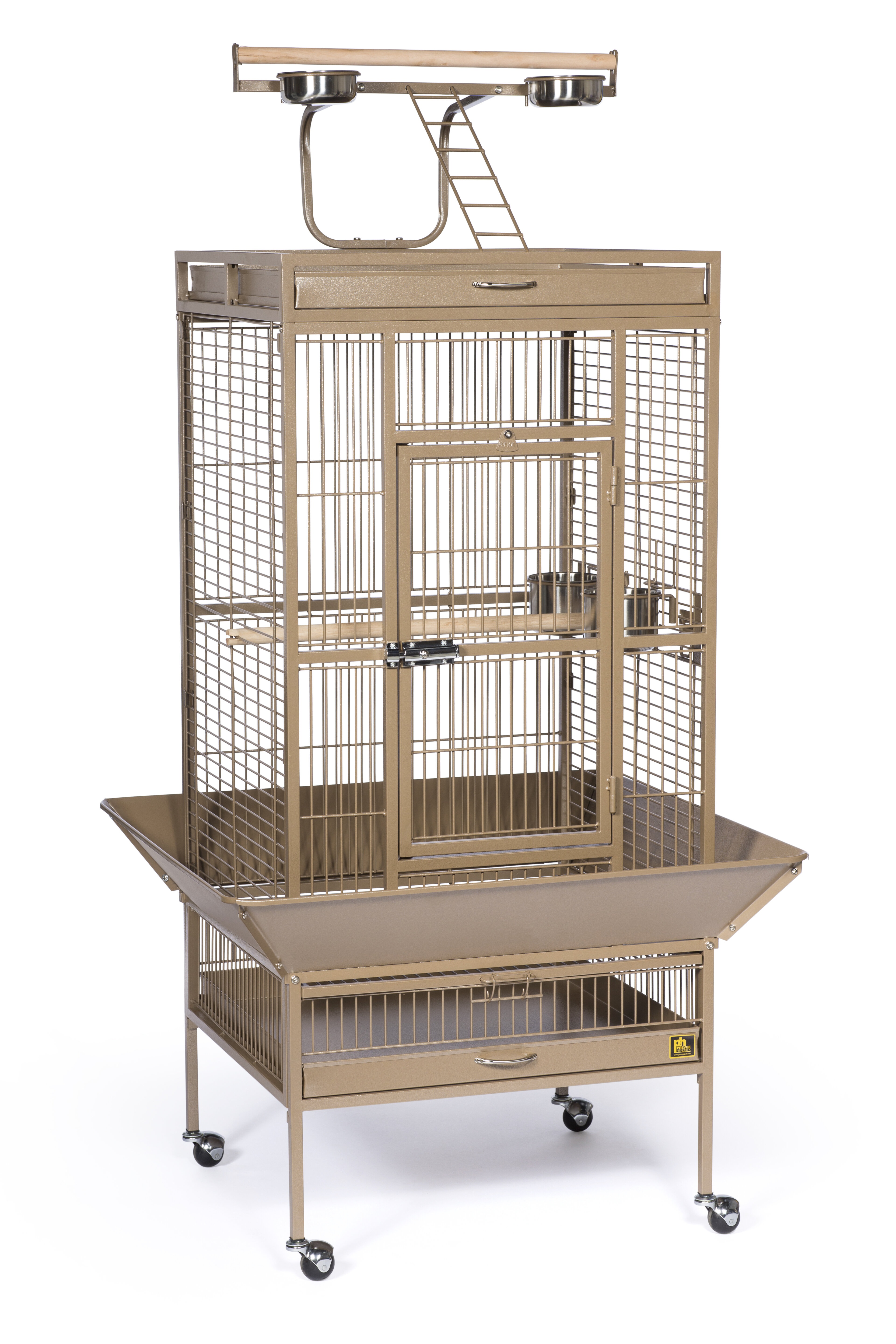 Bremer Steel Play Top Floor Bird Cage with Wheels