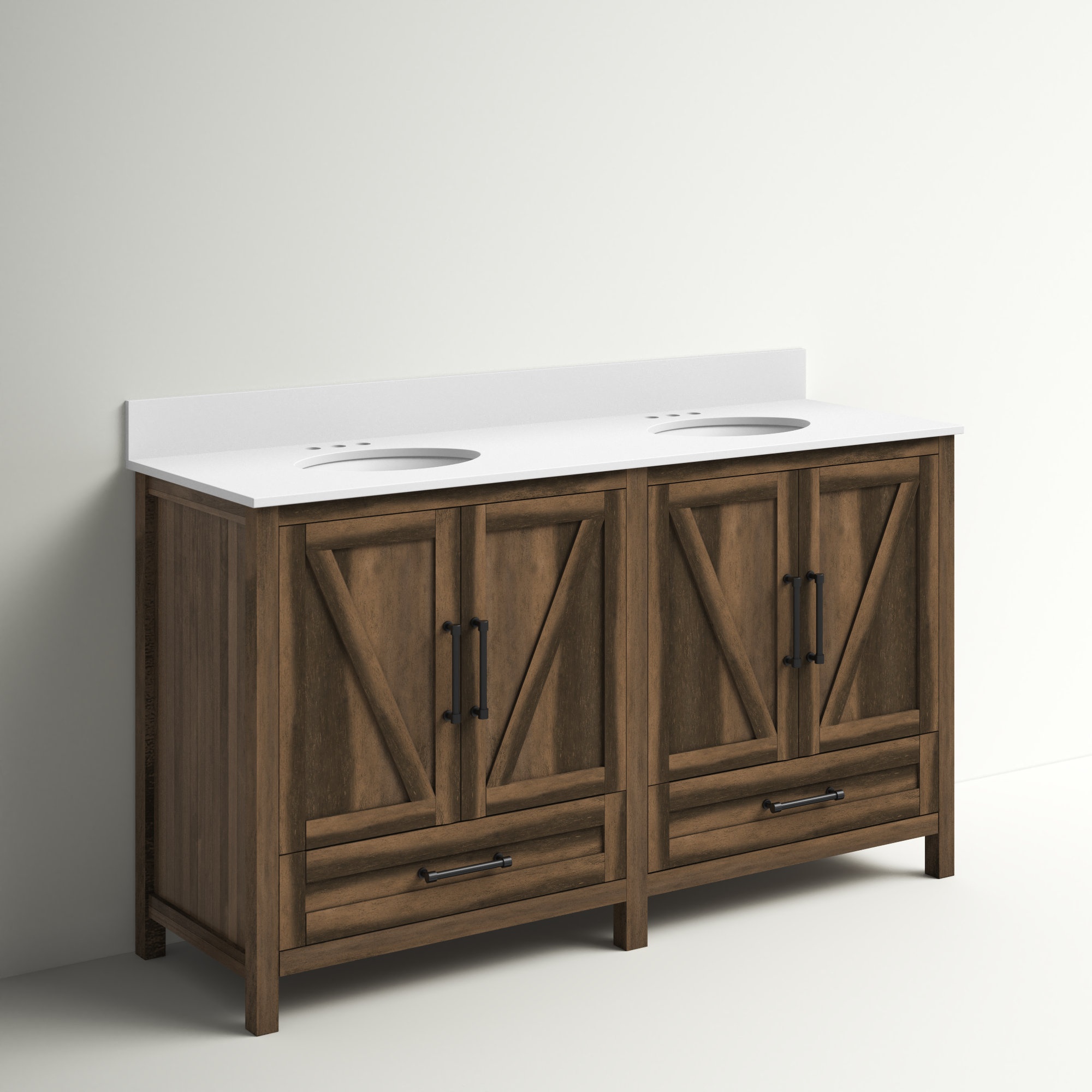 Brian 59.5" Double Bathroom Vanity Set