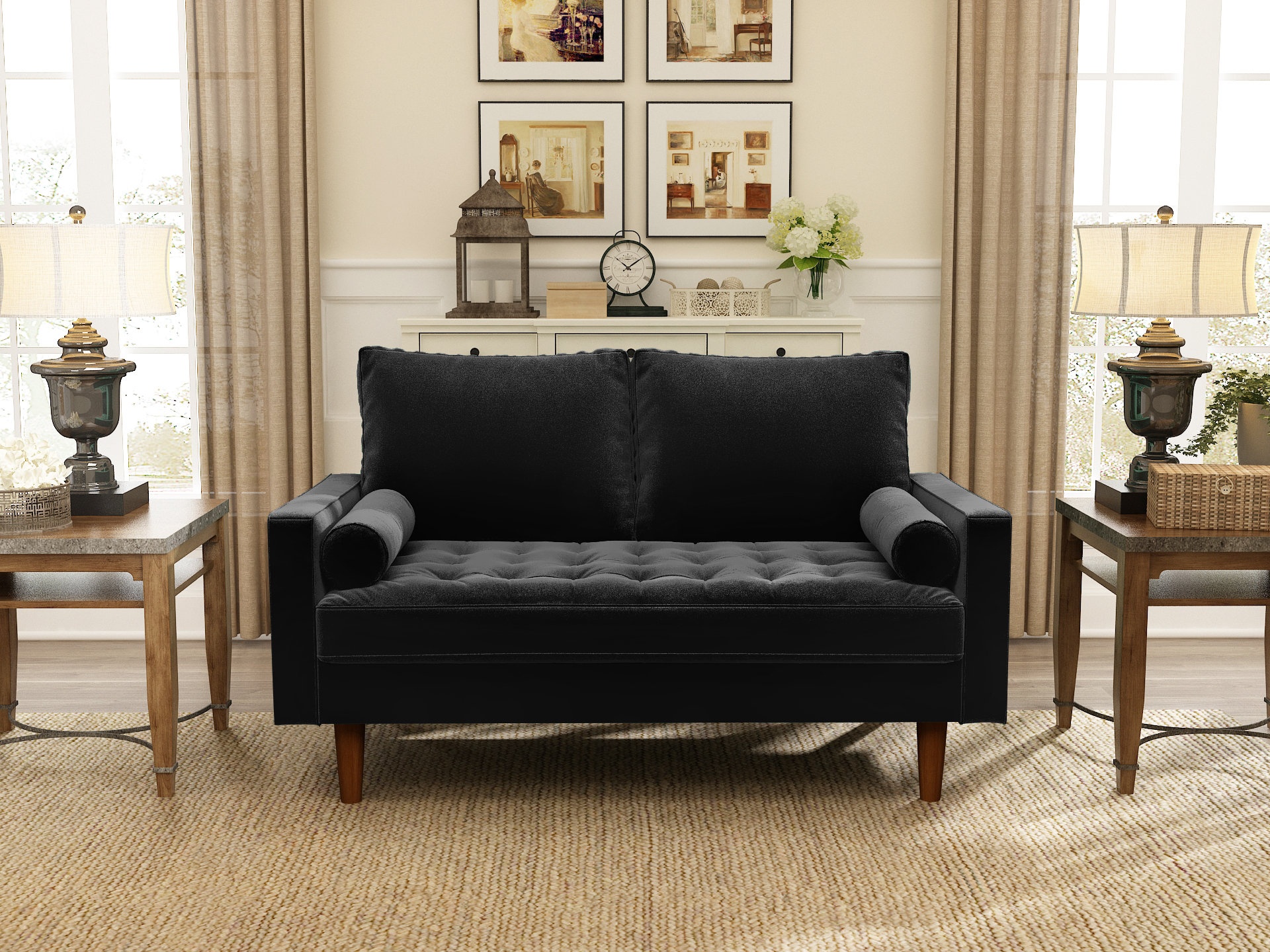 Brighton 58'' Upholstered Loveseat