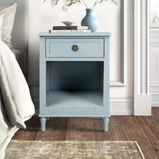 Britten 26.7'' Tall 1 Drawer Solid Wood Nightstand