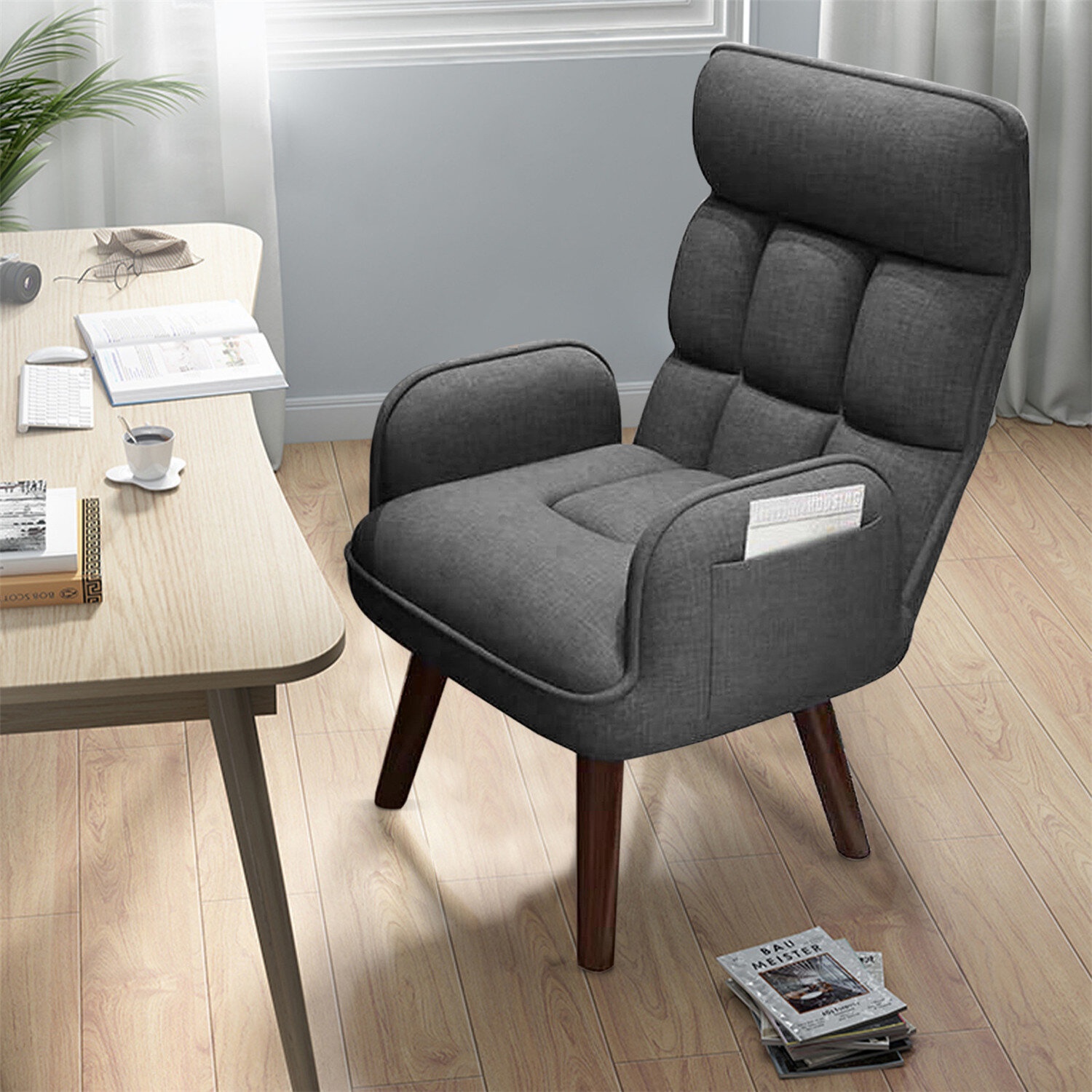 Brünhild Single Sofa Chair Reclining Backrest Headrest Adjustable Angle Can Be Rotated