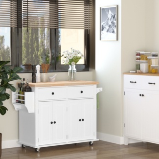 Bryauna 43.75'' Wide Rolling Kitchen Island