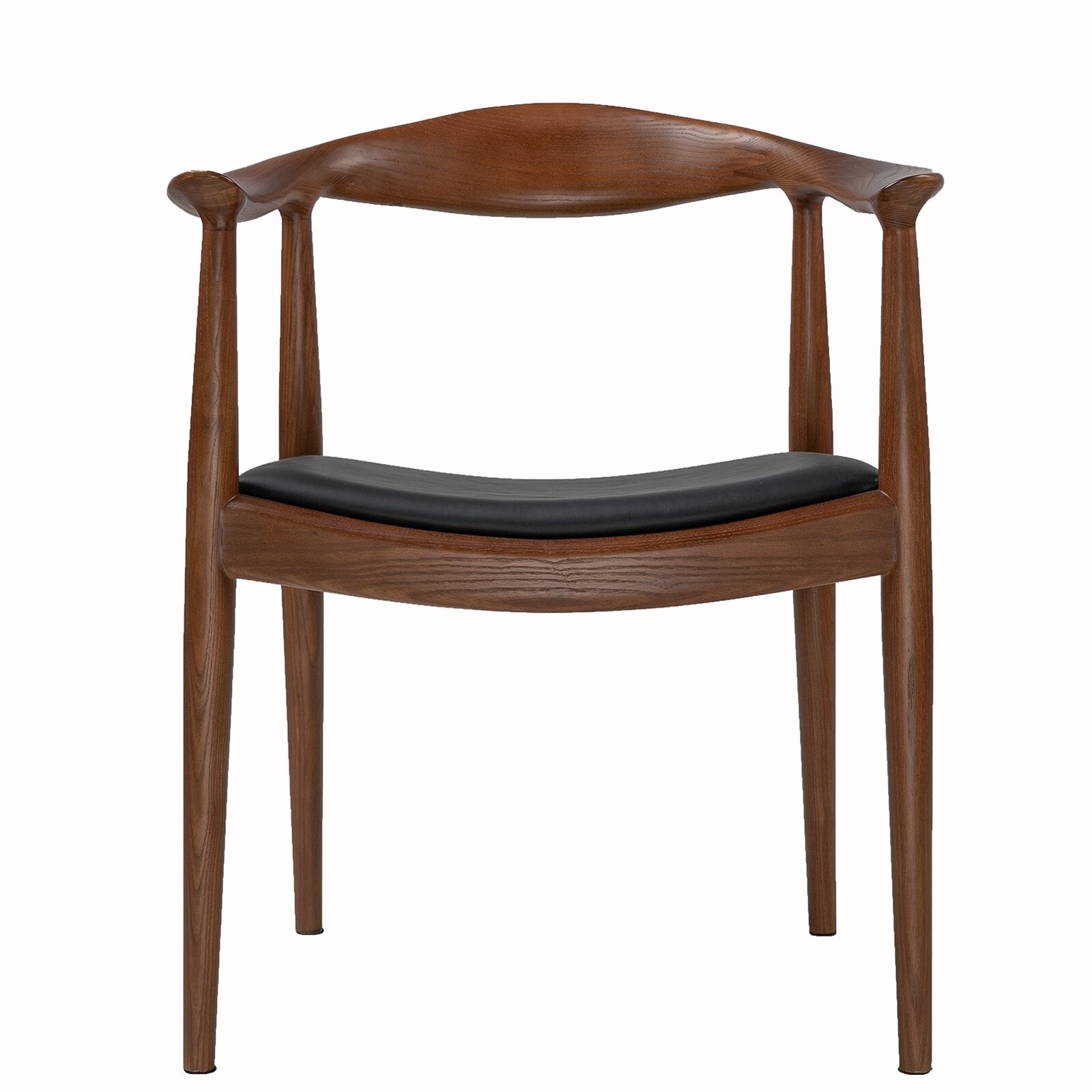 Burtt Solid Wood Non-assembly Conference Presidential Chair