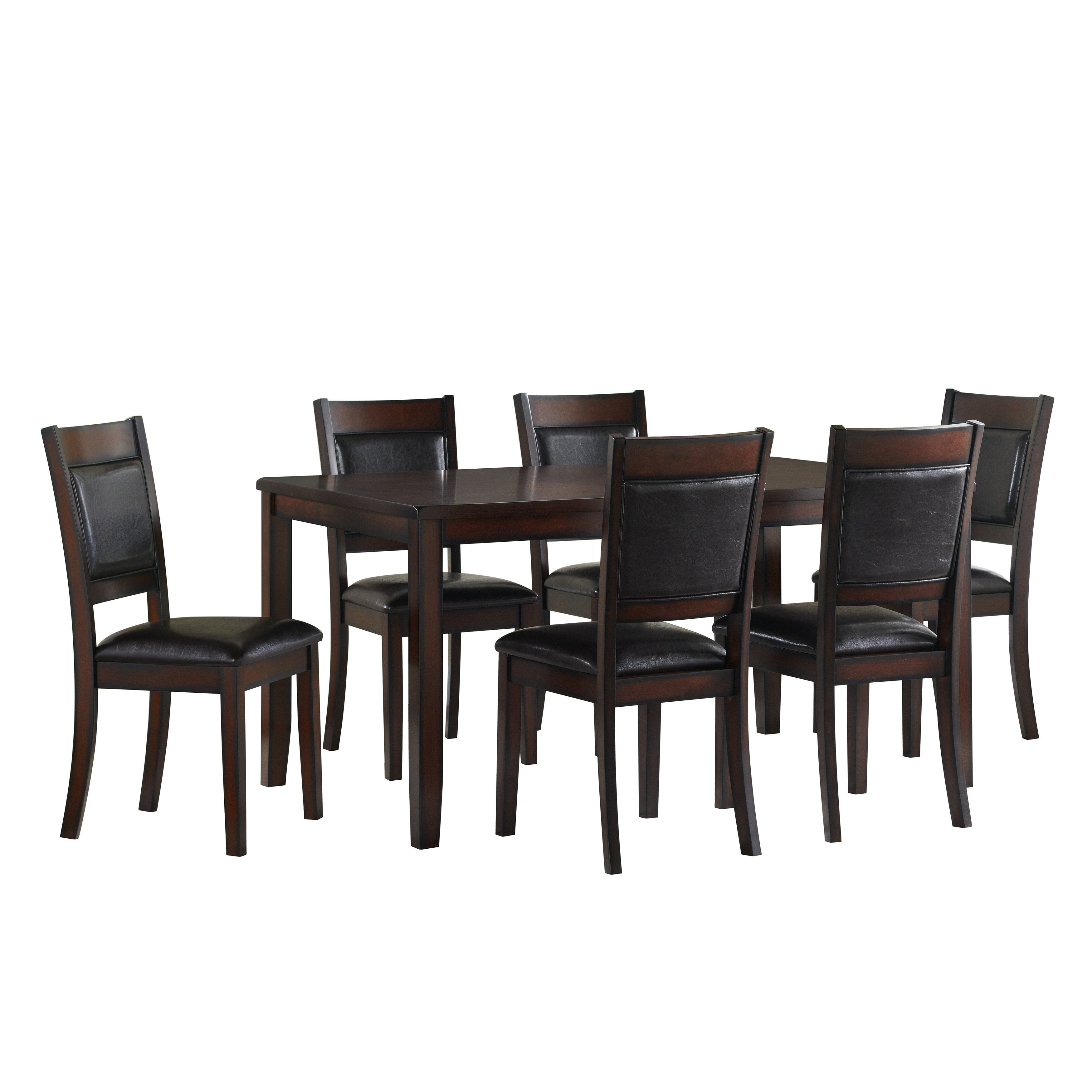 C028 6 - Person Cherry Solid Wood Dining Set