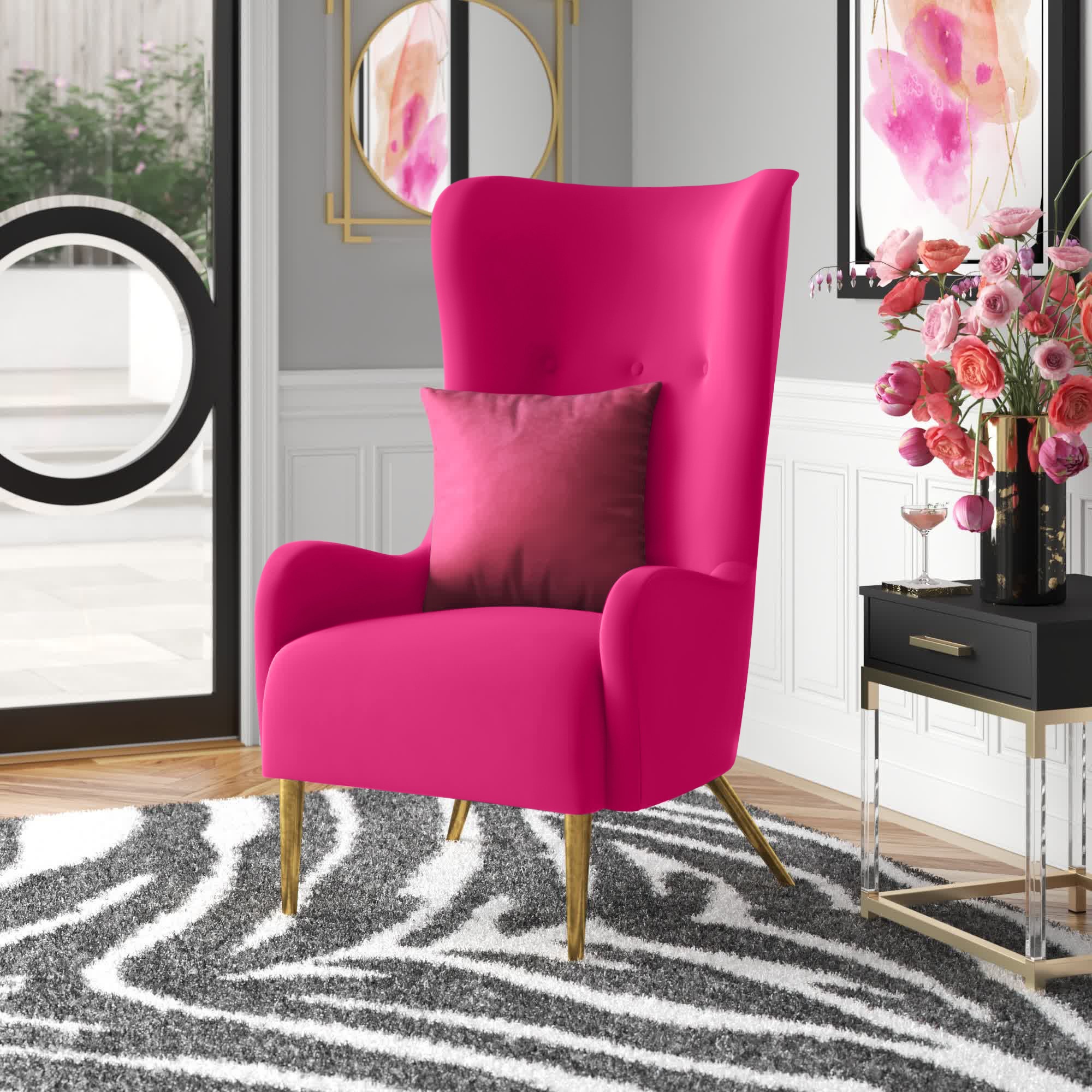 Callahan Upholstered Wingback Chair