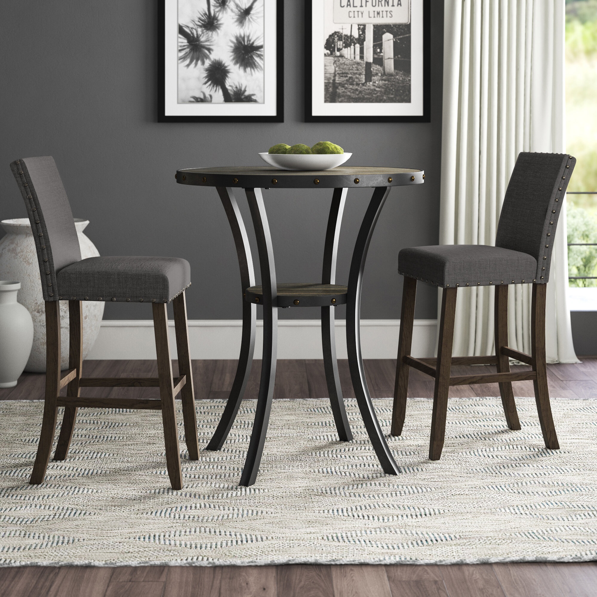 Carliana 2 - Person Bar Height Dining Set