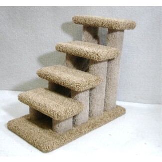 Oak Wood Carpeted Pet Stairs