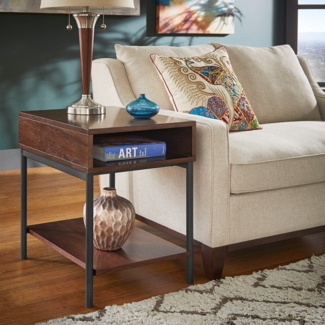 Cates 13'' Tall End Table and Built-In Outlets