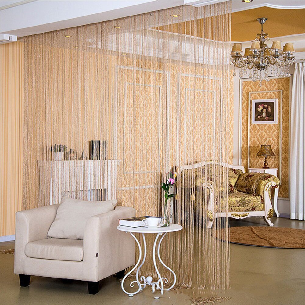 Champagne Colored Hanging Room Divider