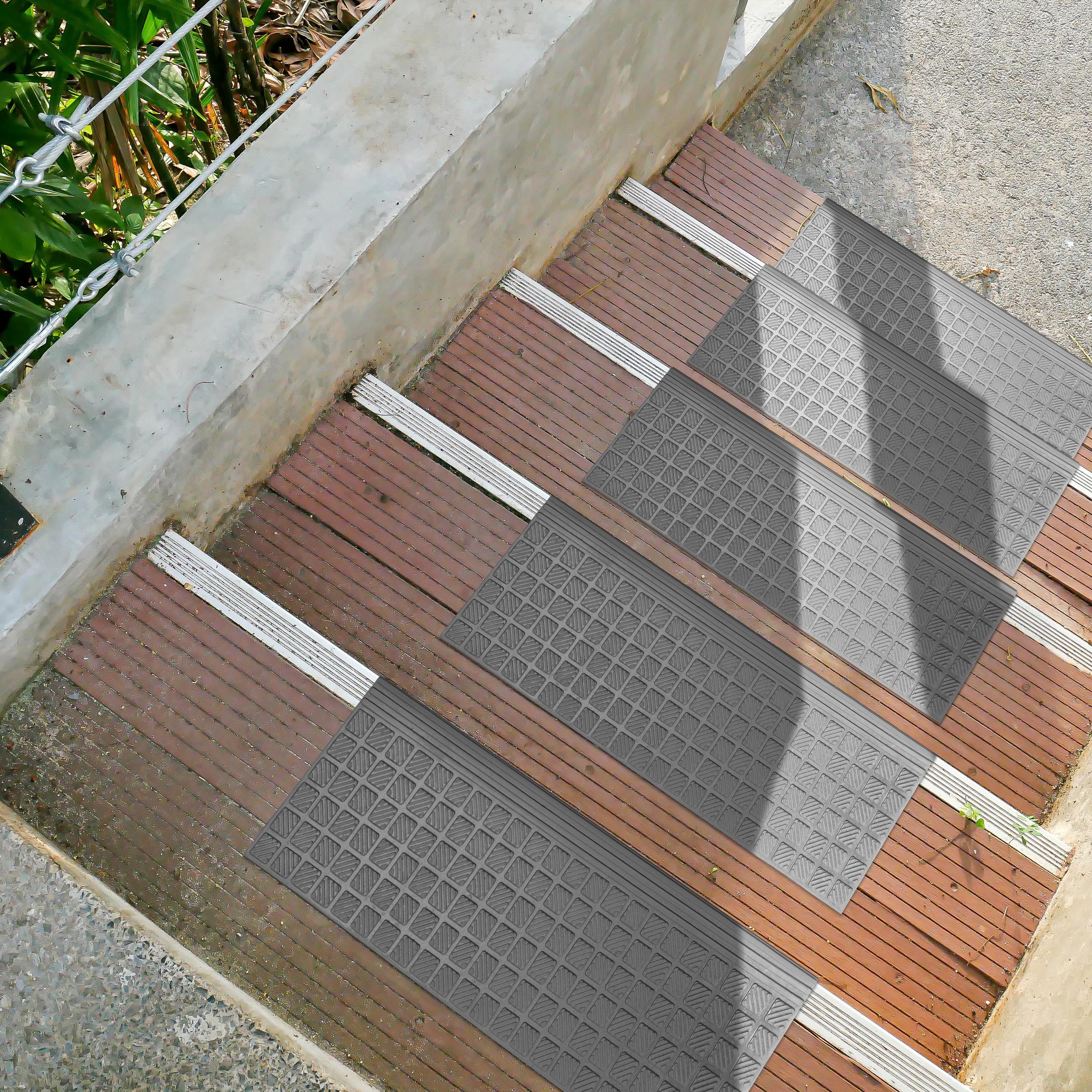 MBIGM 8-Pack Non-Slip Outdoor Stair Treads - Anti Slip 8 X 30 Grip Tape  Adhesive Strips - Heavy Duty Traction for Steps, Staircase, Deck