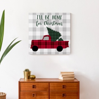 Christmas Tree Truck - Wrapped Canvas Graphic Art