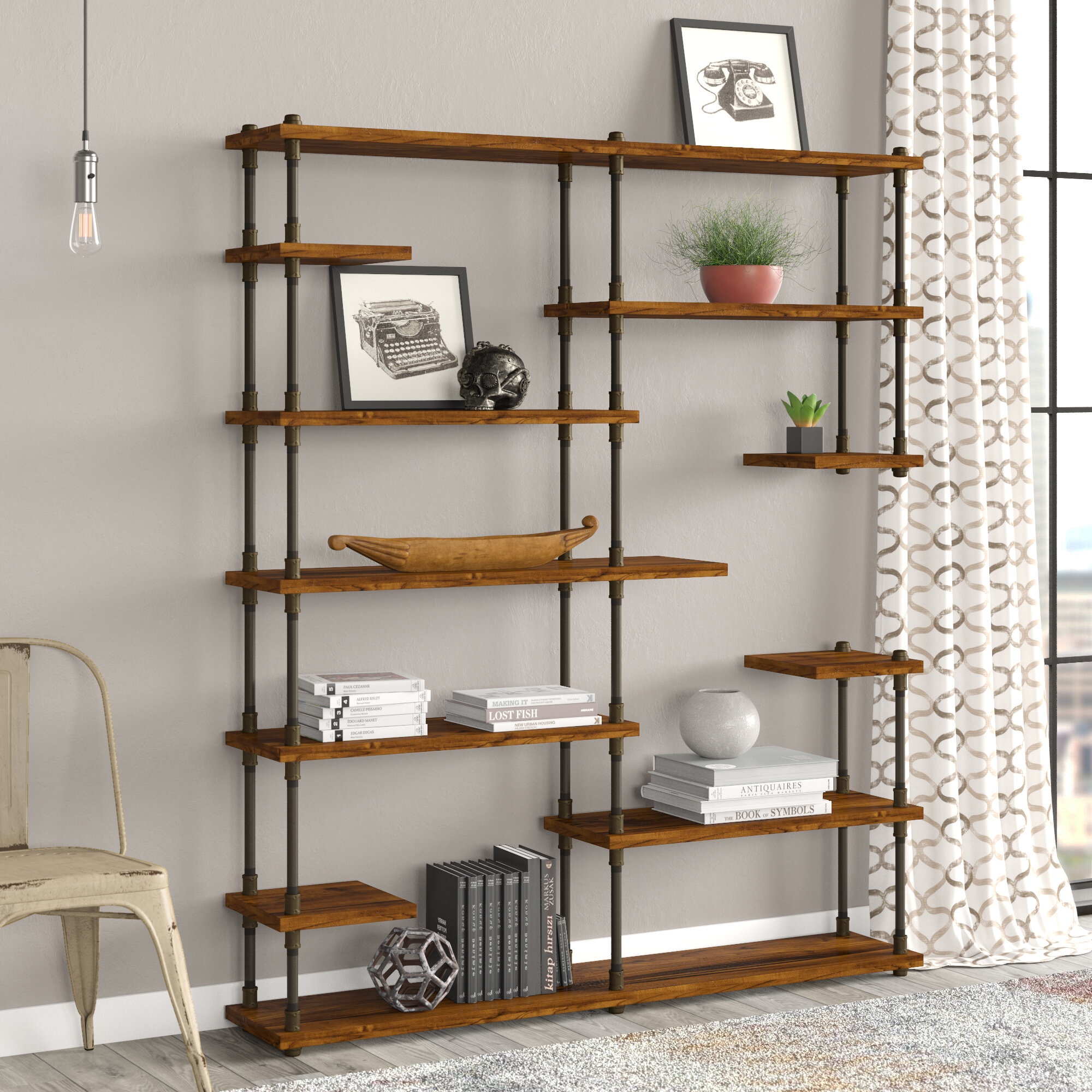 Cirillo 76.5'' H x 64'' W Steel Library Bookcase