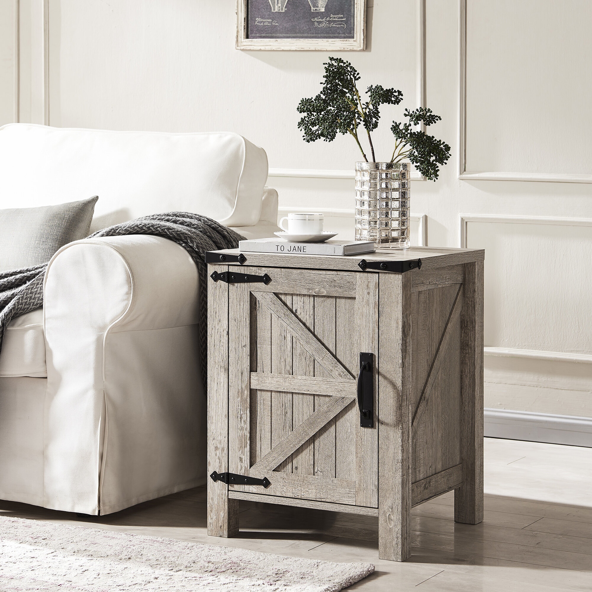 Clairese 24'' Tall End Table and Built-In Outlets