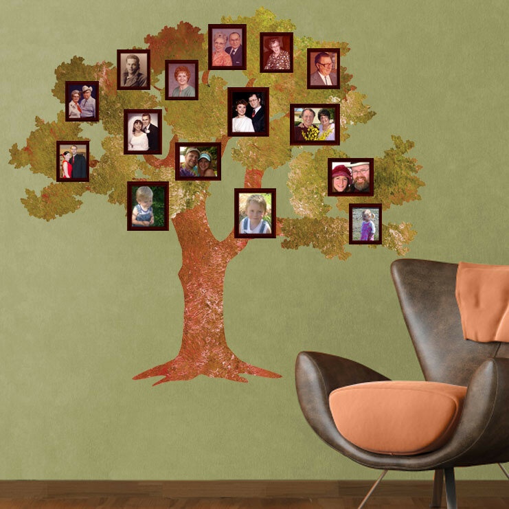 Classic Oak Family Tree Wall Decal