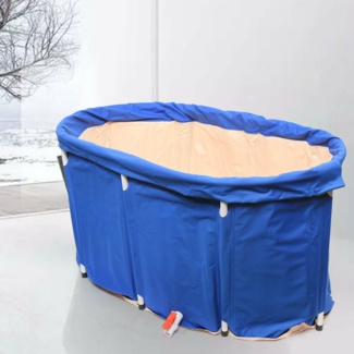 CNCEST 1 - Person Vinyl Round Inflatable Hot Tub in Blue