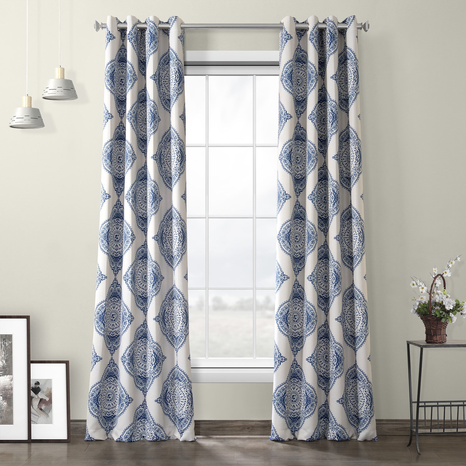 Cockerham Polyester Room Darkening Curtain Panel