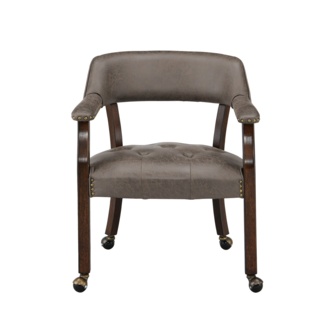 Color Tufted Fabric Arm Chair