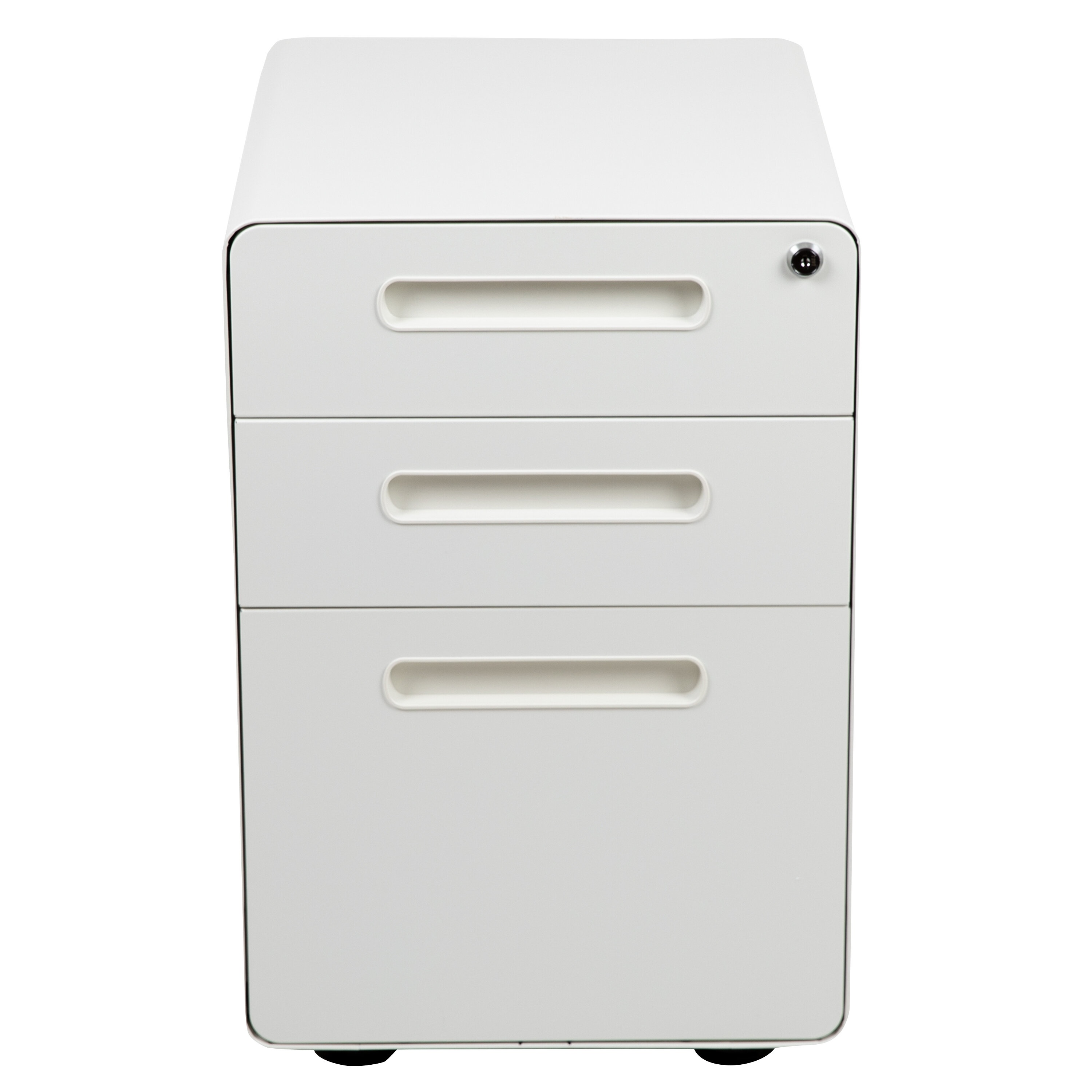 Concho Ergonomic 3-Drawer Mobile Locking Filing Cabinet Storage Organizer