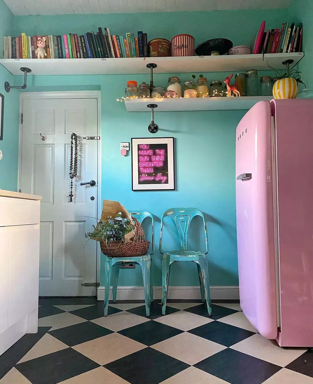 Pink Retro Kitchens