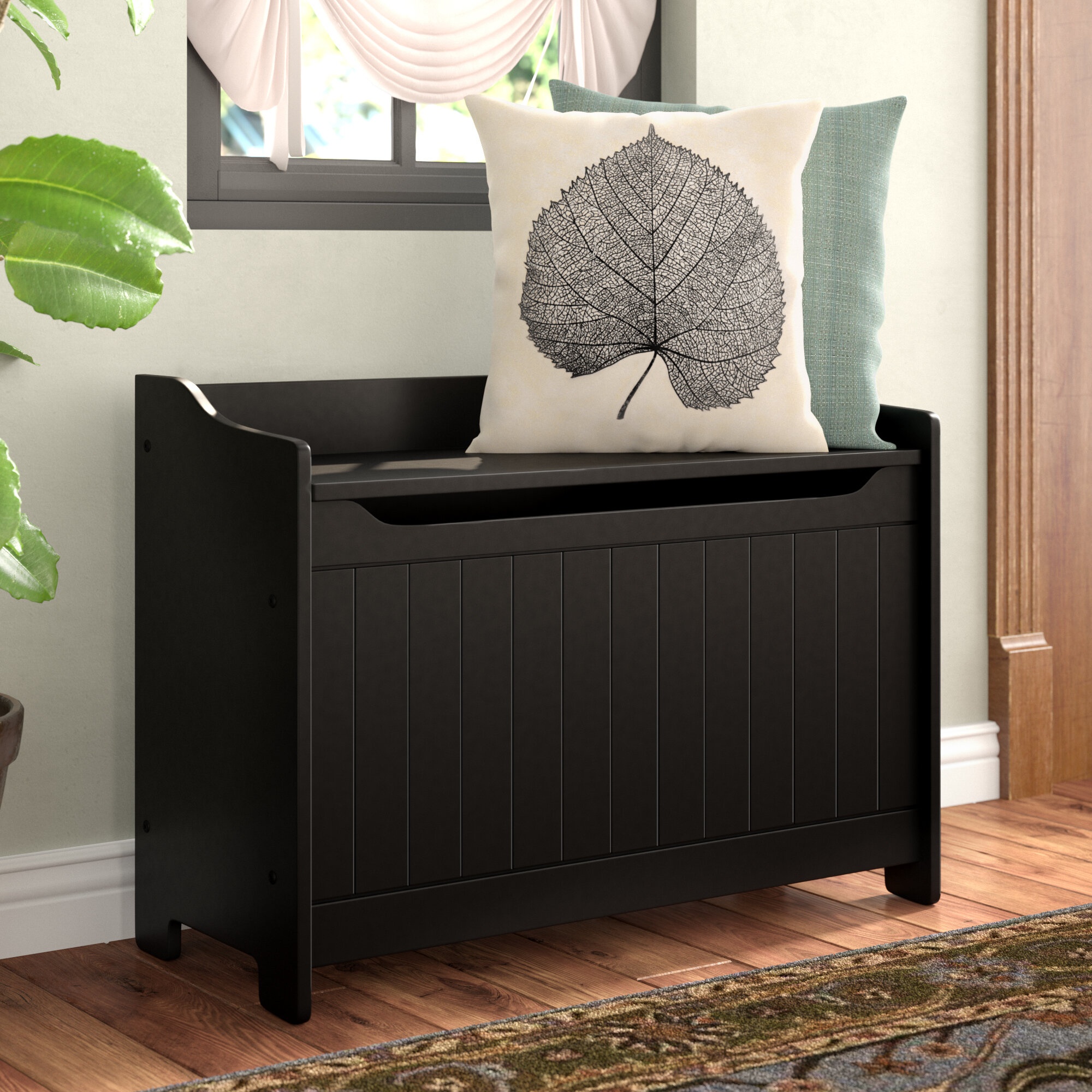 Cora Wood Storage Bench