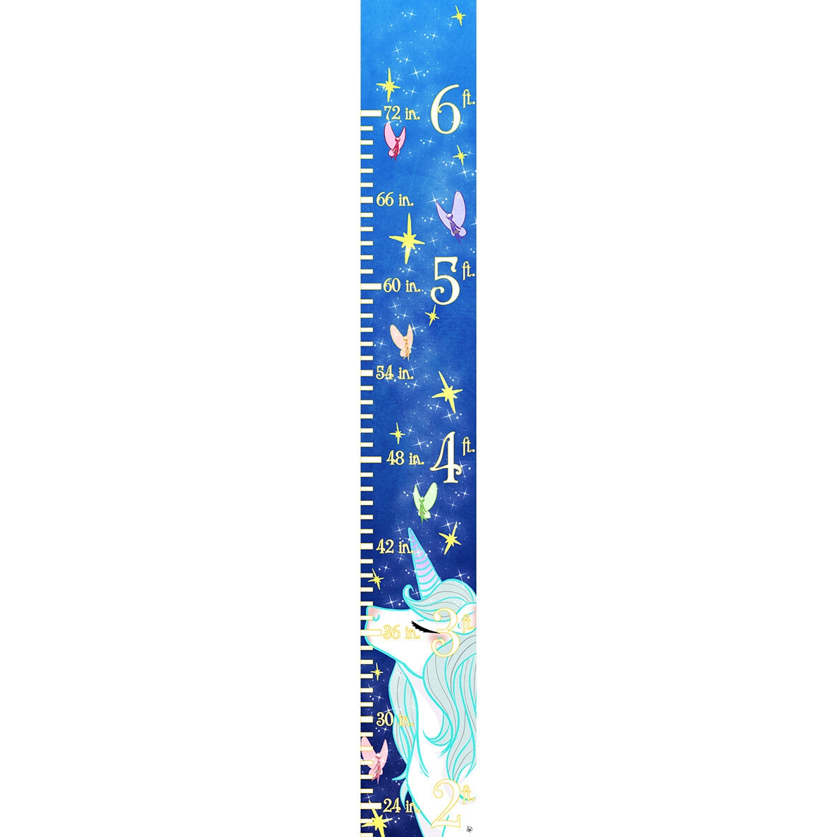 Cordle Unicorn and Fairies in the Night Sky Personalized Growth Chart