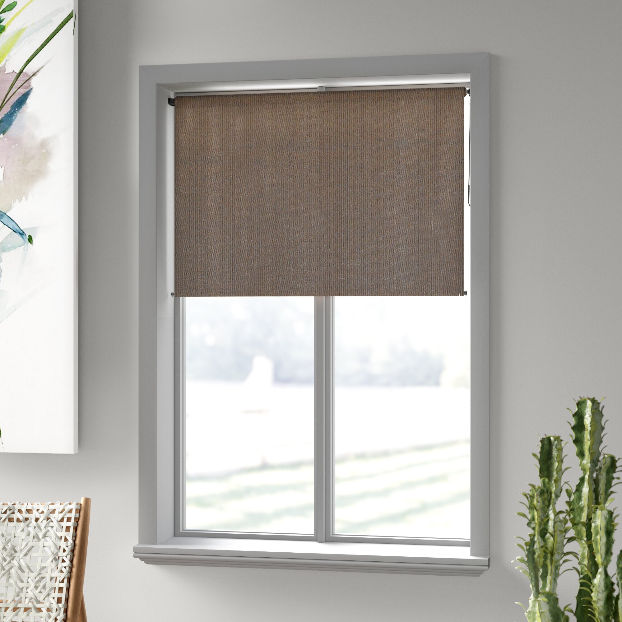 Cordless Sun Semi-Sheer Outdoor Roller Shade