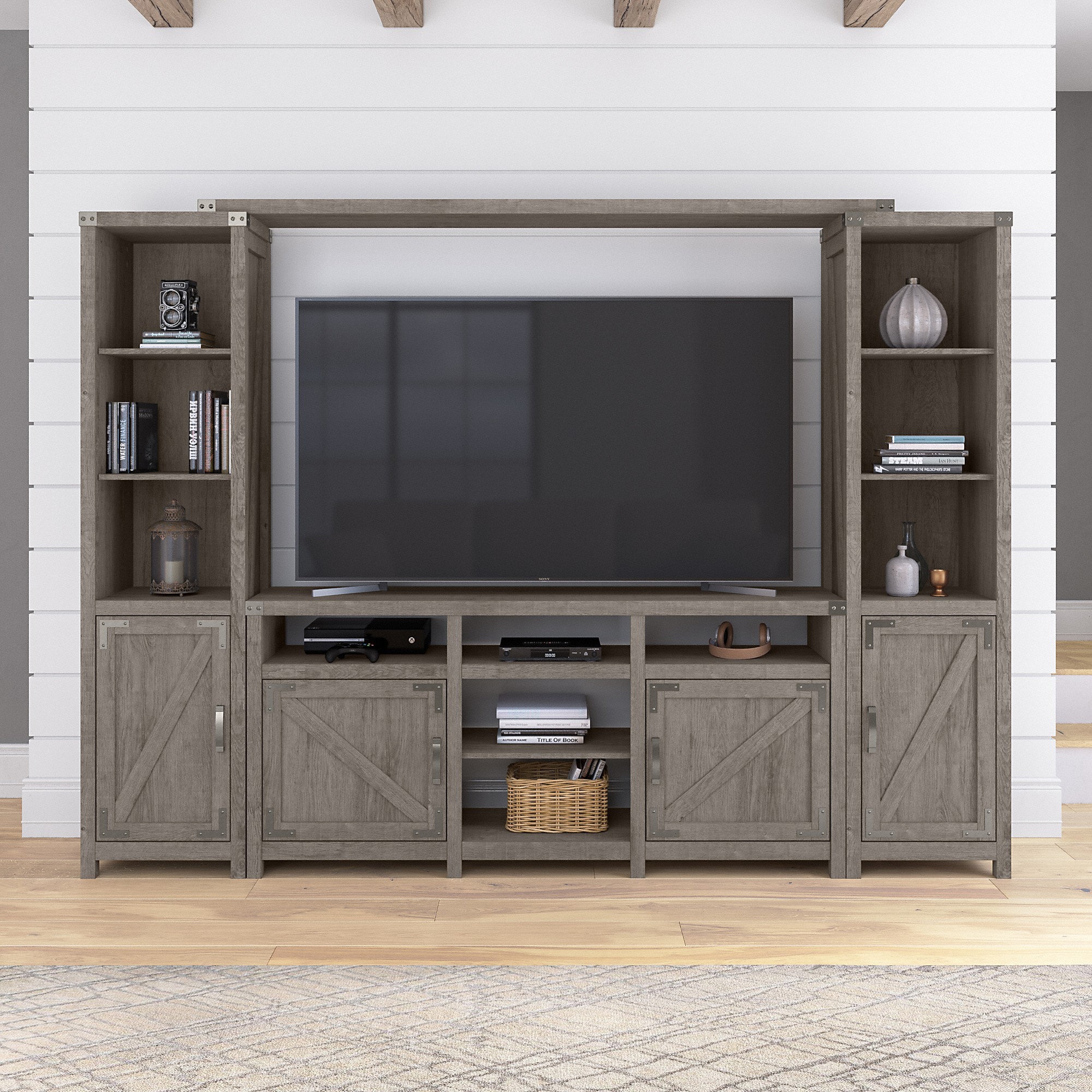 farmhouse tv wall unit