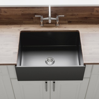 Crestwood Fireclay 27" x 18" Farmhouse Kitchen Sink