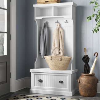 Crinole 31.5'' Wide Hall Tree with Bench