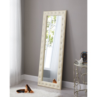 Crystal Tufted Full Length Mirror, Accent Mirror