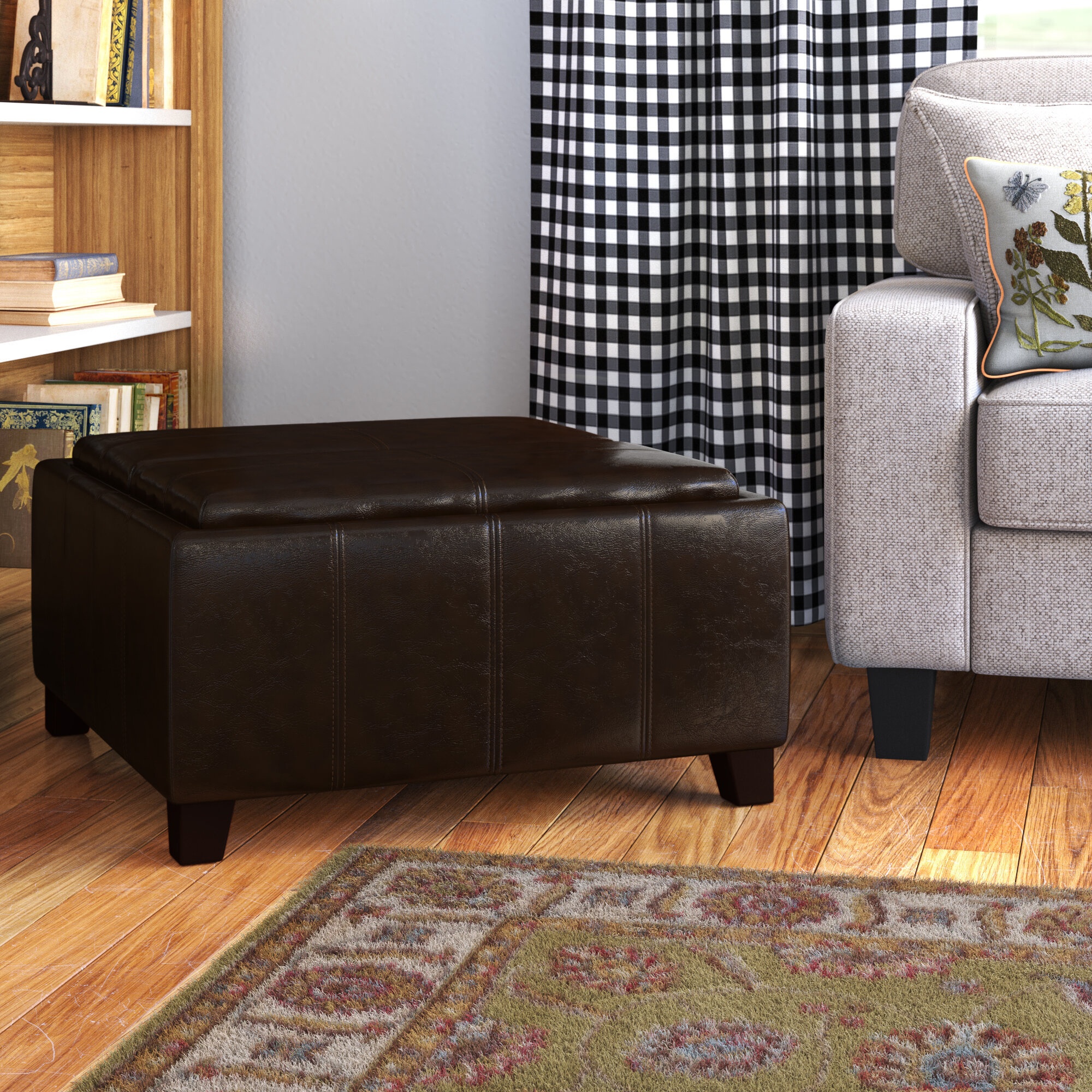 Danvers Vegan Leather Ottoman