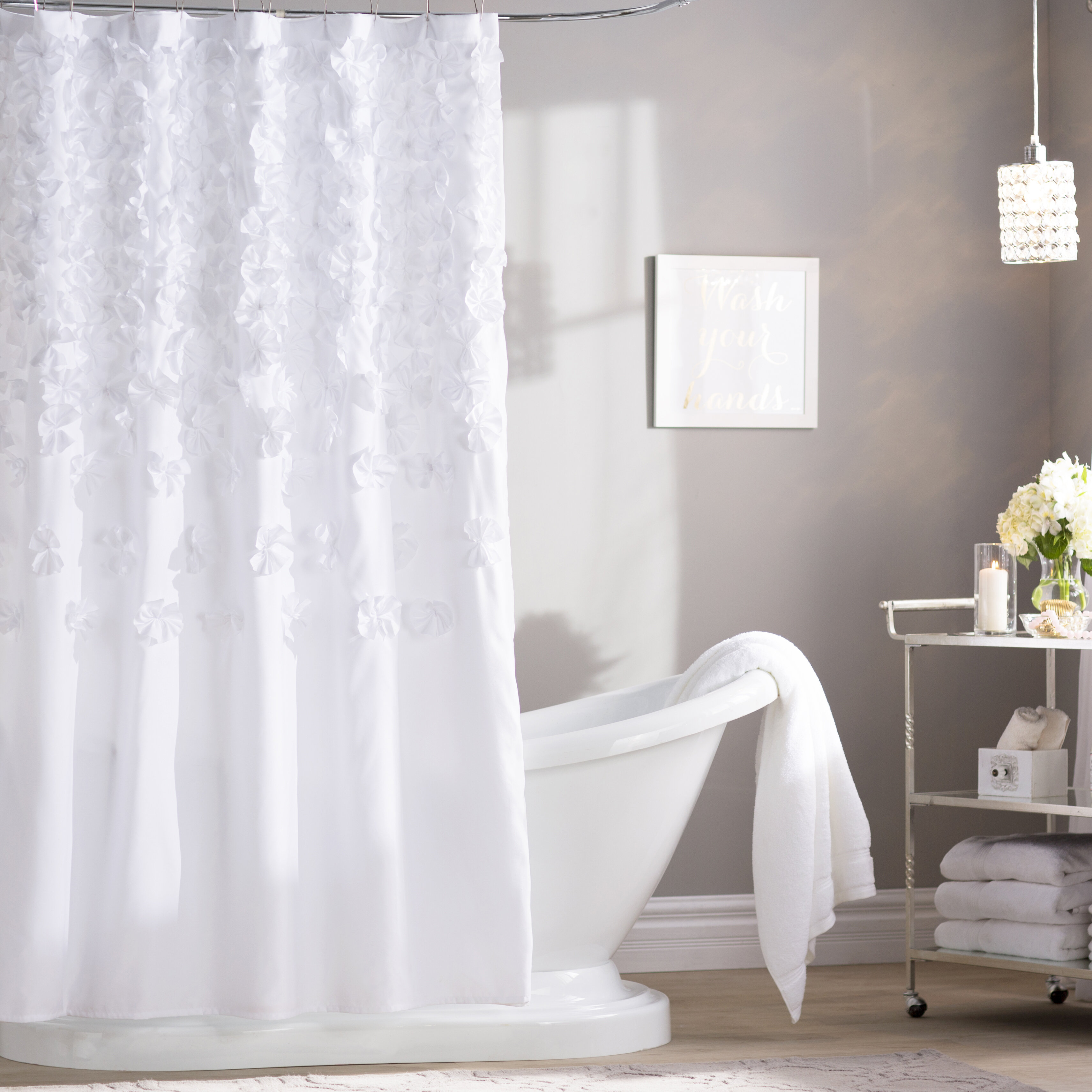 Dasiah Floral Single Shower Curtain
