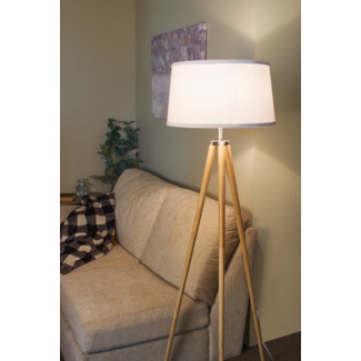 62.25 Kona Mid-century Modern Tripod Floor Lamp With Drum Shade