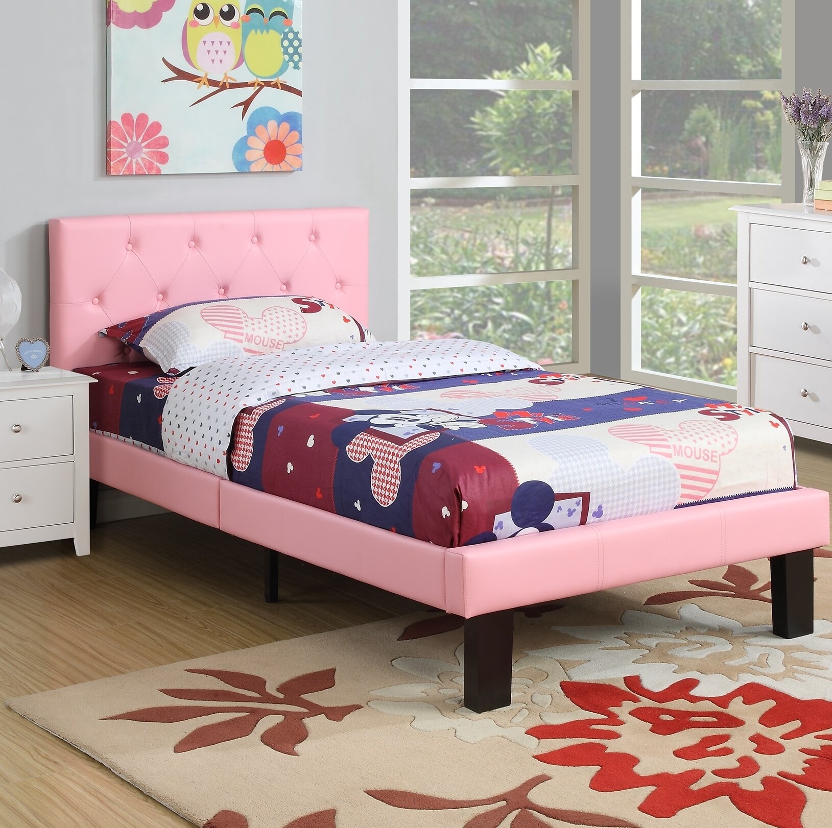 Twin platform bed with deals drawers harriet bee