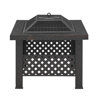 Delago 19.25'' H x 26'' W Wood Burning Outdoor Fire Pit Table