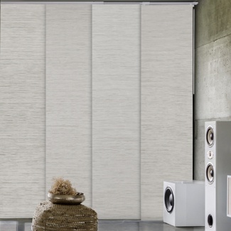 Deluxe Blackout White/Grayish/Green Vertical Blind