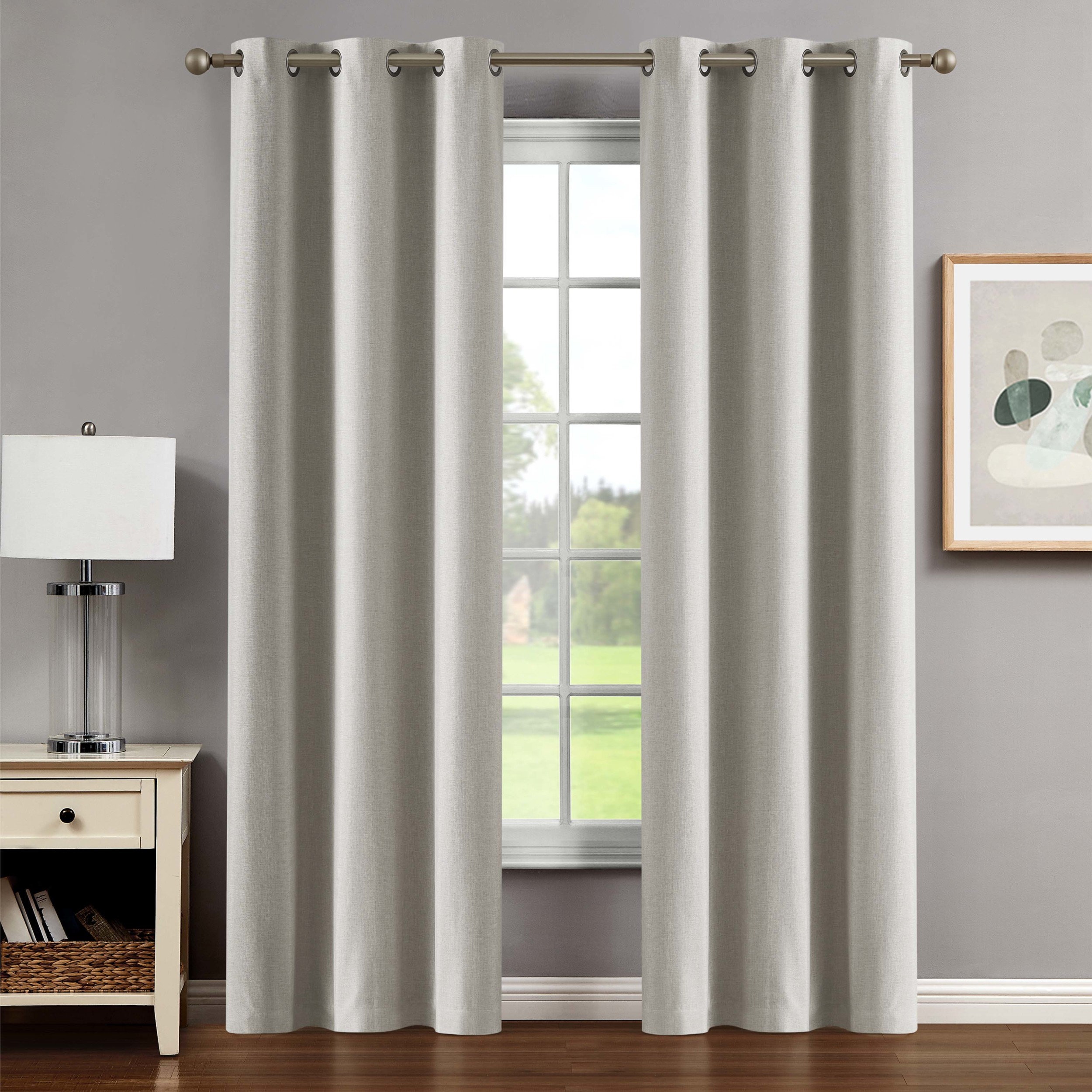 Denelle Polyester Blackout Curtain Pair
