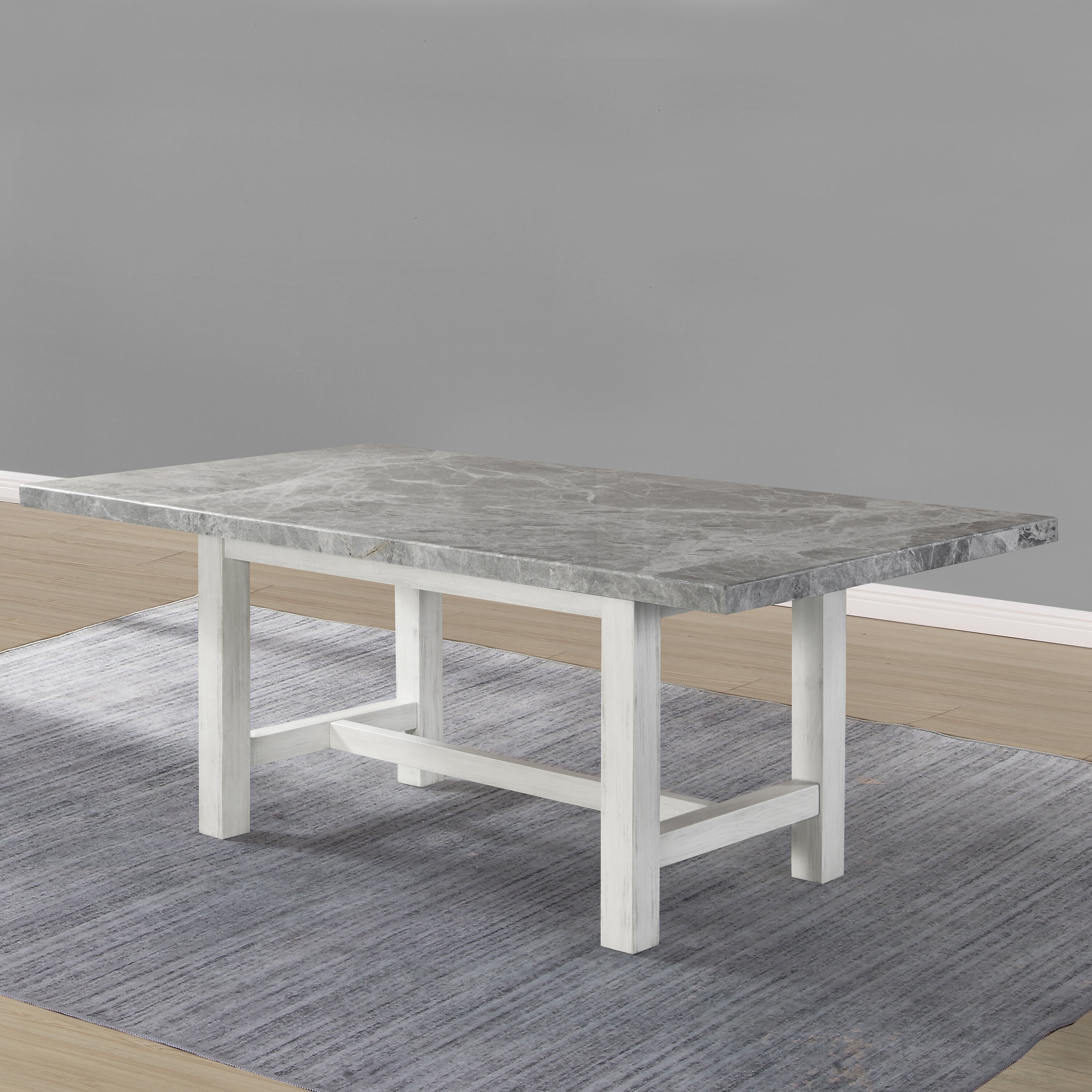 Dericky 78'' Genuine Marble Dining Table