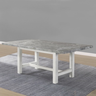 Dericky 78'' Genuine Marble Dining Table