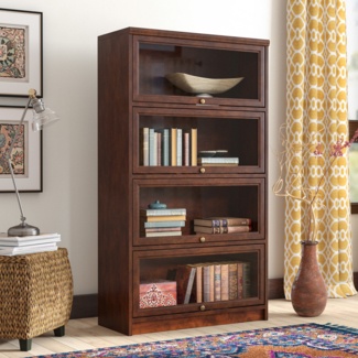 small bookcases with glass doors