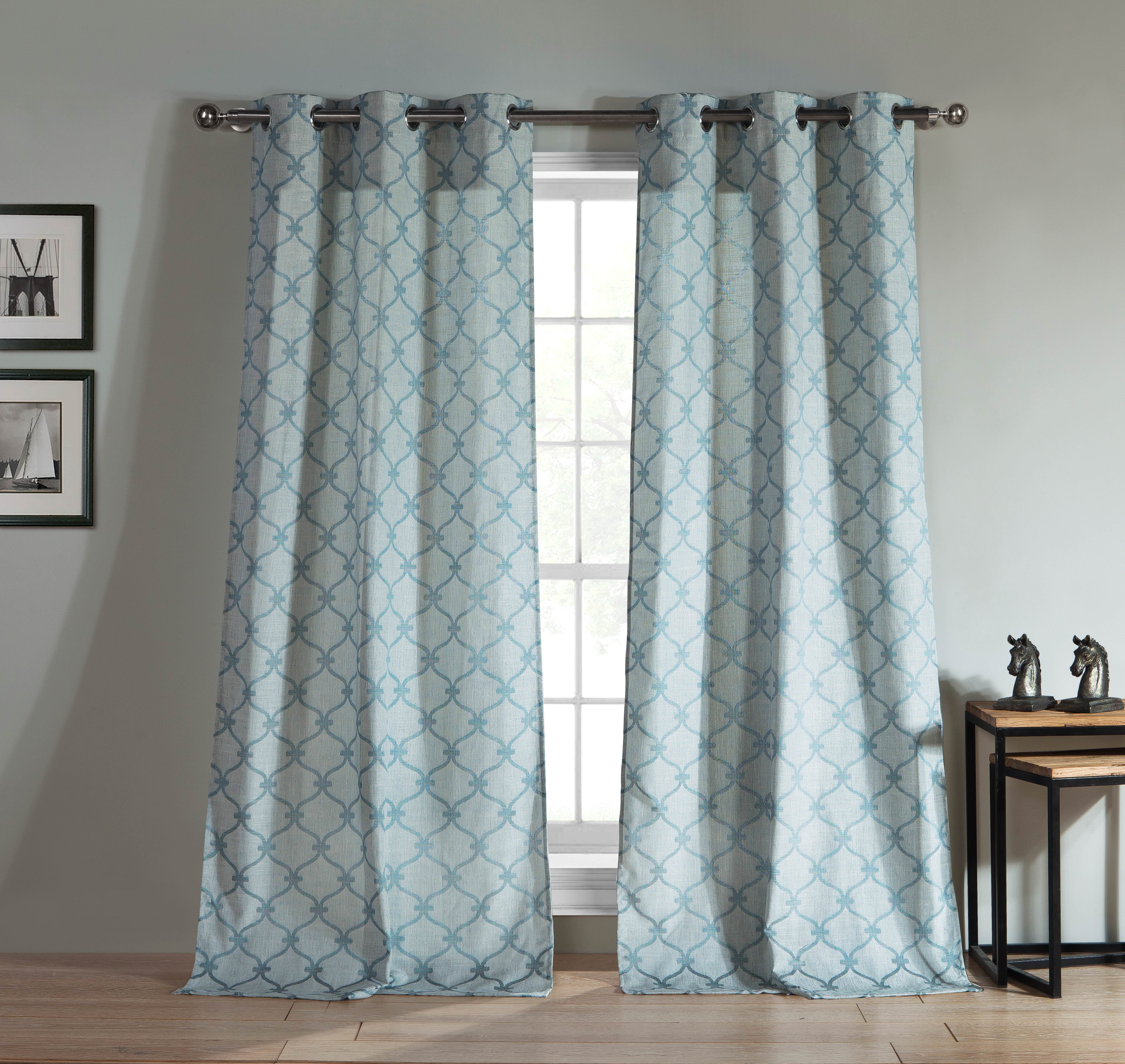 Domanique Polyester Room Darkening Curtain Pair