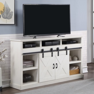 Downton TV Stand for TVs up to 70" with Fireplace Included