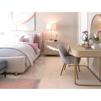 Eclectic bedroom with bold patterns and textures