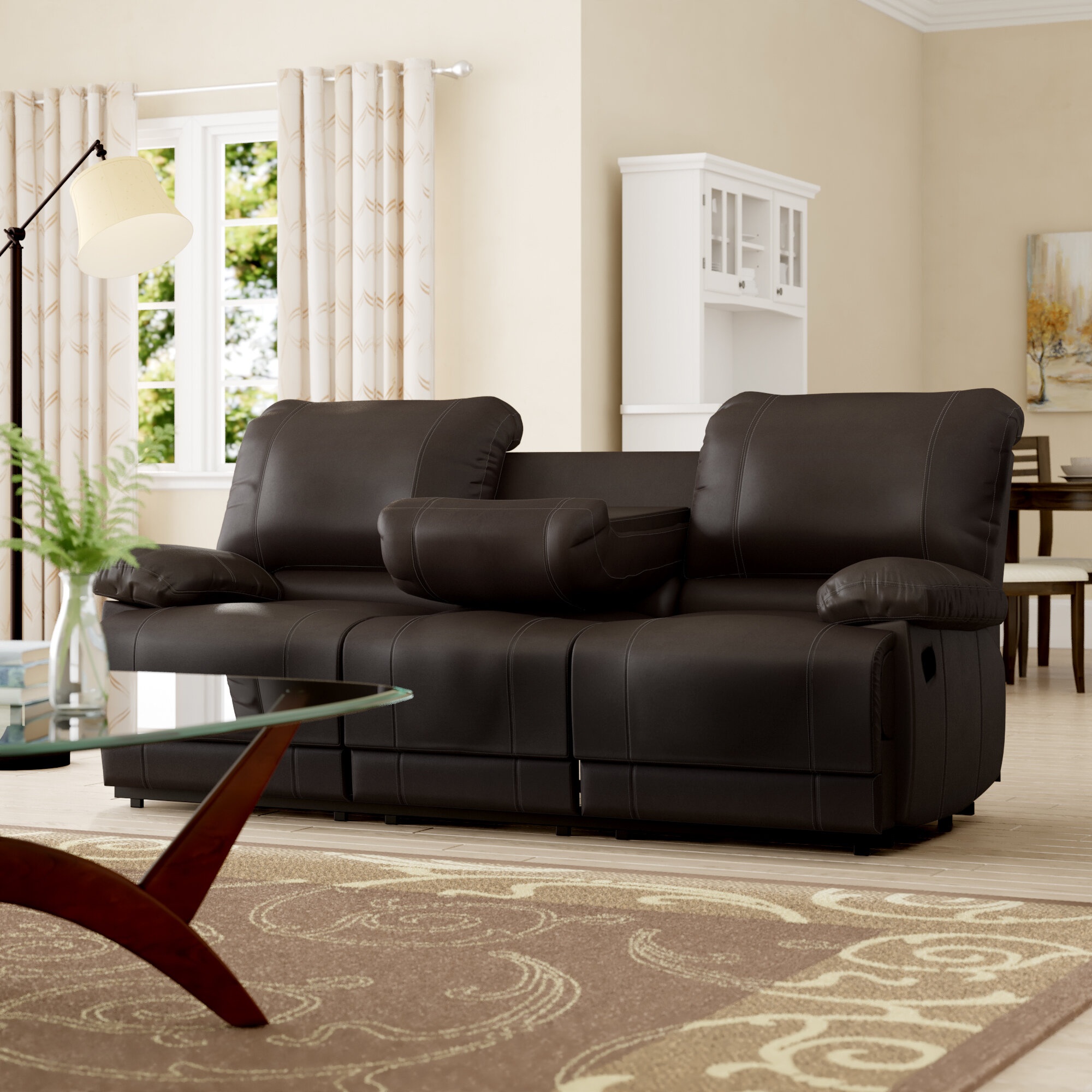 Synergy Jamestown Power Sofa Recliner With Console Baci Living Room