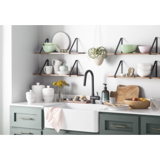 Edgware 30'' W Single Bowl Fireclay Farmhouse Kitchen Sink with 1 Faucet Hole